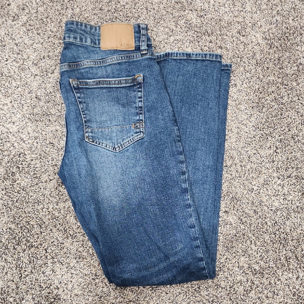 Aeropostale Men's Straight Blue Jeans